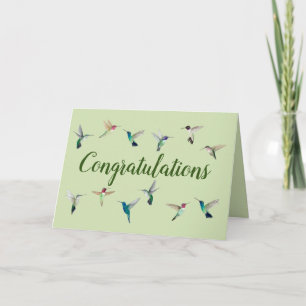 Congratulations Hummingbird Card