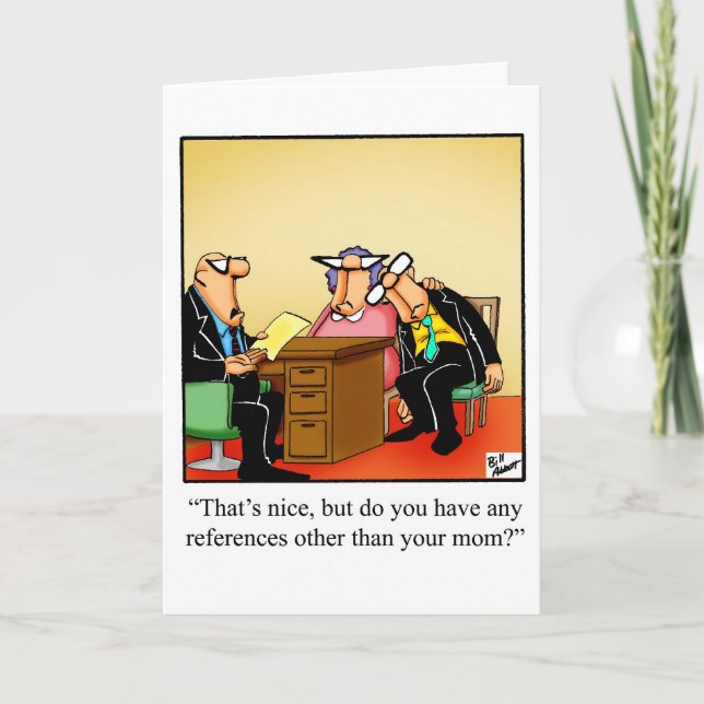 Congratulations Humour New Job Greeting Card (Front)