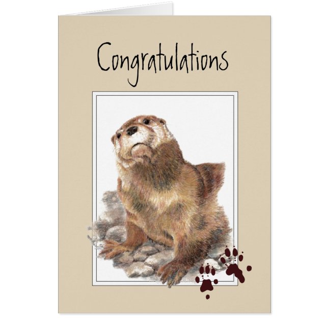 Congratulations I'm Proud of you Cute Otter art (Front)
