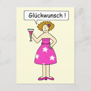 Congratulations in German  Postcard