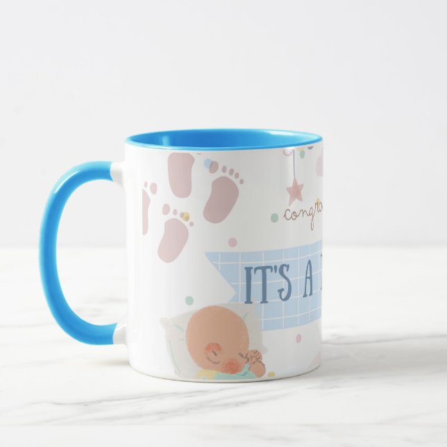 Congratulations It’s a Baby Boy Mug  (Left)