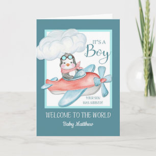 Congratulations It's a Boy Custom Name Card