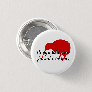 Congratulations Jacinda Ardern Custom Text Kiwi 3 Cm Round Badge