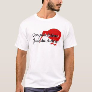 Congratulations Jacinda Ardern Custom Text Kiwi T-Shirt