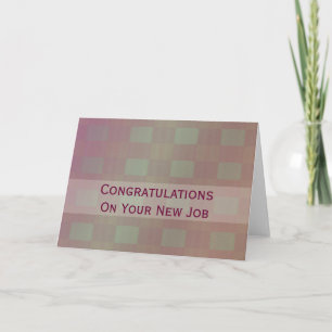 Congratulations Job pastel mauve Card