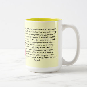 Congratulations Job Promotion Gifts (Female) Two-Tone Coffee Mug