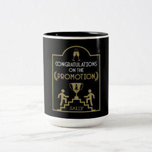 Congratulations Job Promotion Two-Tone Coffee Mug