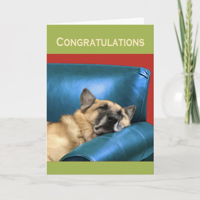 Congratulations  Job Well Done German Shepherd Card (Front)