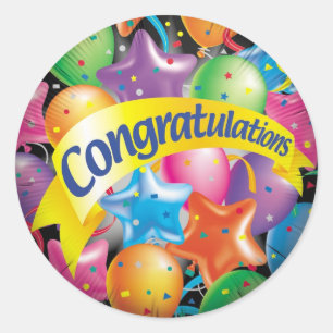 Congratulations.jpg Classic Round Sticker