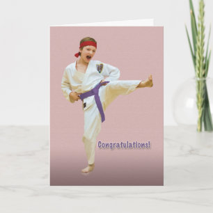 Congratulations, Karate Belt Advancement, Purple Card