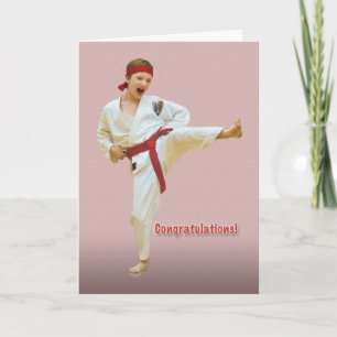 Congratulations, Karate Belt Advancement, Red Card