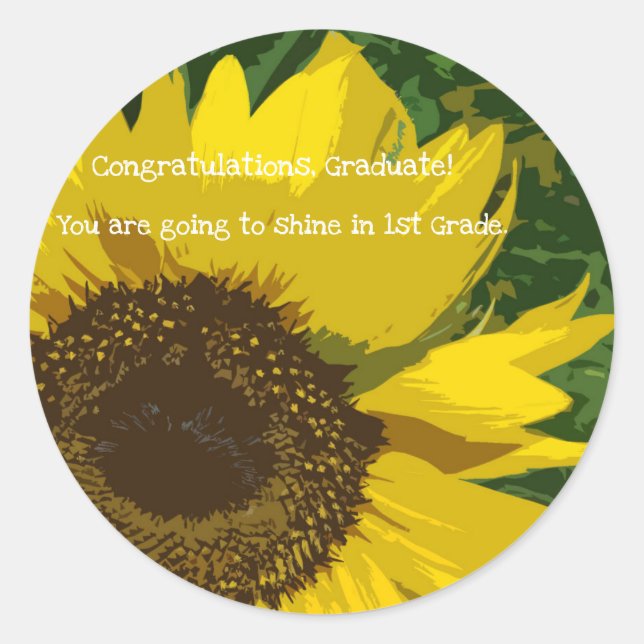 Congratulations Kindergarten Graduate Child Classic Round Sticker (Front)