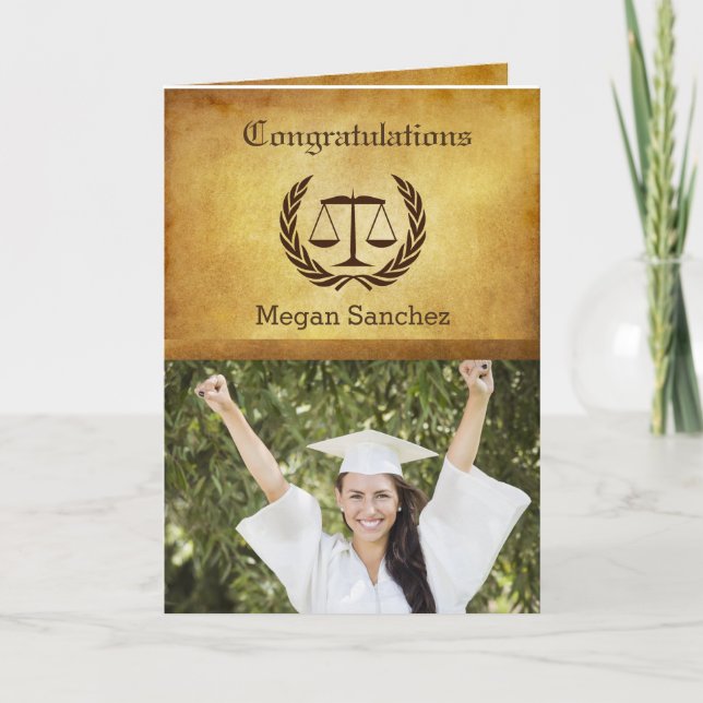 Congratulations Law School Graduate Card (Front)