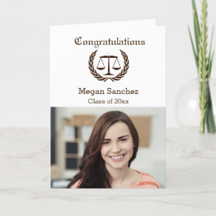 Congratulations Law School Graduate with scales Card