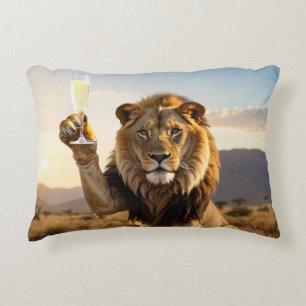 Congratulations Lion Decorative Cushion