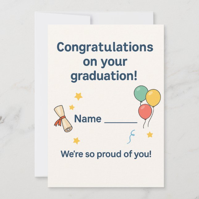 Congratulations Little Graduate! Personalized Kids Holiday Card (Front)
