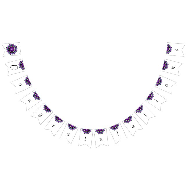Congratulations Mandala in purple Bunting (All)