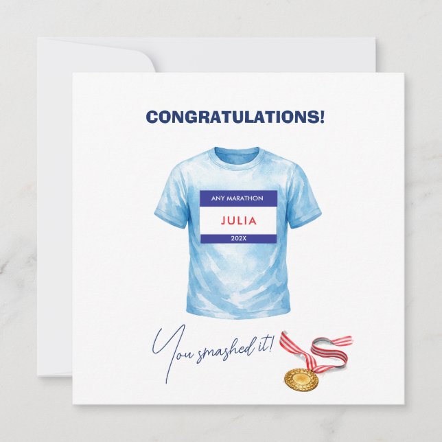 Congratulations Marathon Runner  Card (Front)