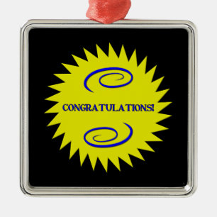 Congratulations Metal Tree Decoration