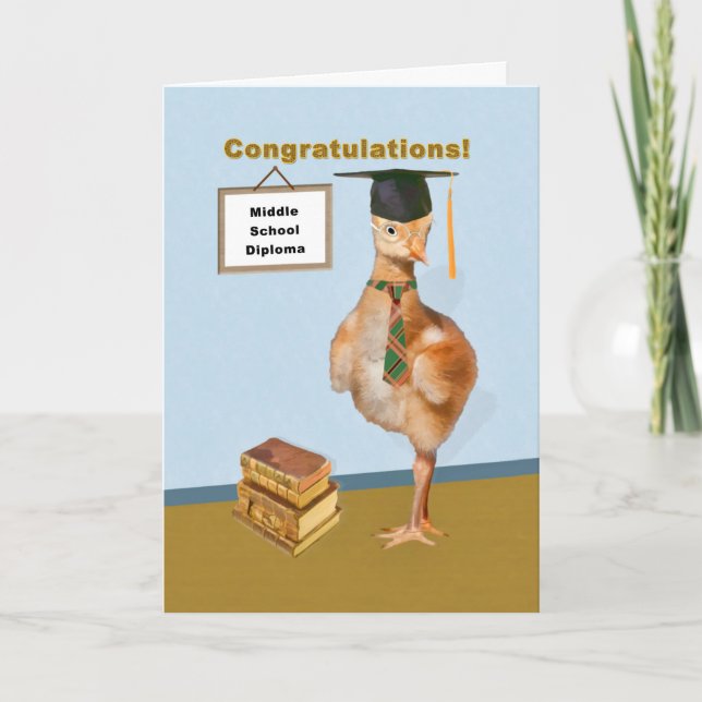 Congratulations, Middle School Graduation Card (Front)