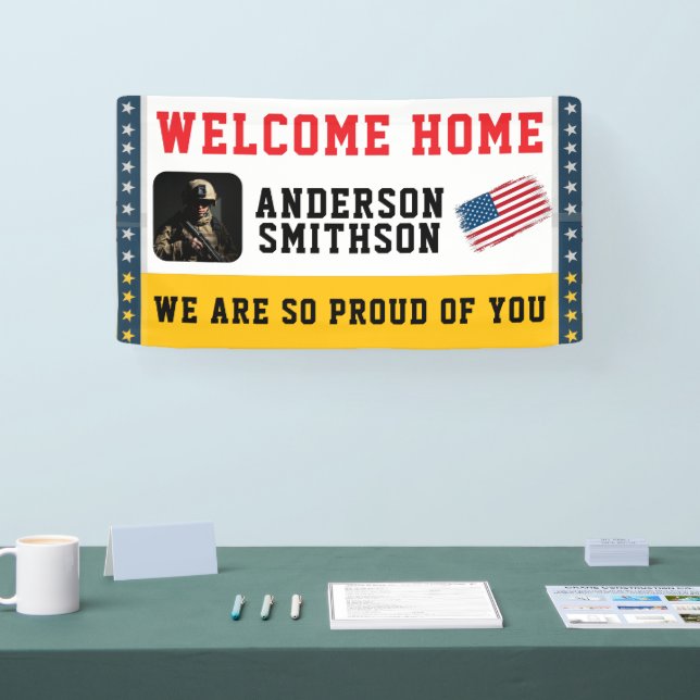 Congratulations Military Service | Custom Photo  Banner (Tradeshow)
