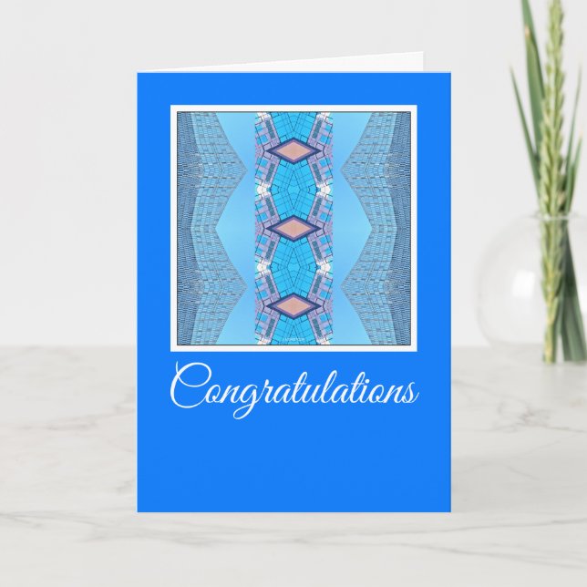 Congratulations modern folded card by Jo Images (Front)