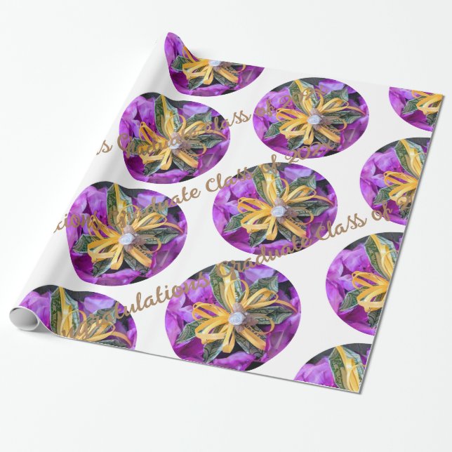 Congratulations money gift wrapping paper  (Unrolled)