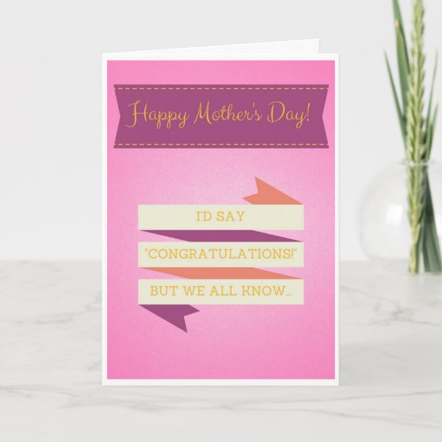 "Congratulations" Mother's Day Card (Front)