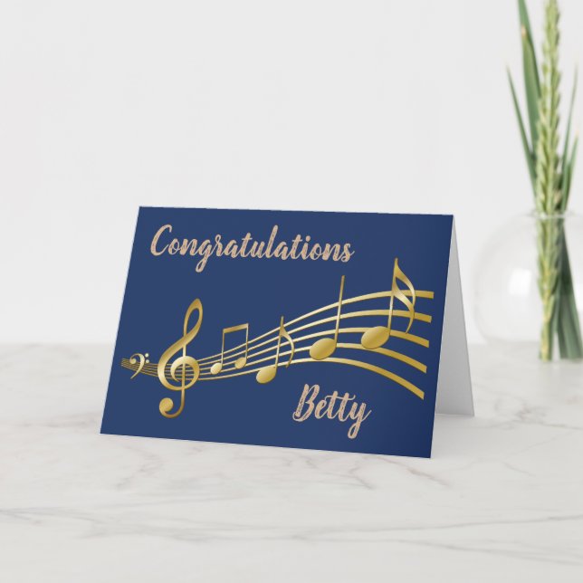Congratulations, Music Greeting Card (Front)