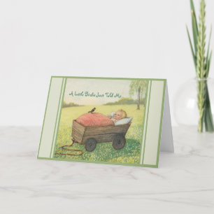 Congratulations New Baby Bird Cradle Card