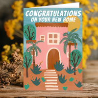 Congratulations New Home Adobe House Cactus Custom