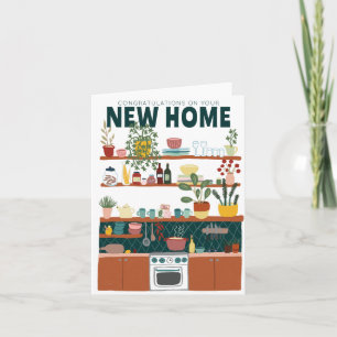 CONGRATULATIONS NEW HOME MOVING Cute Kitchen Card