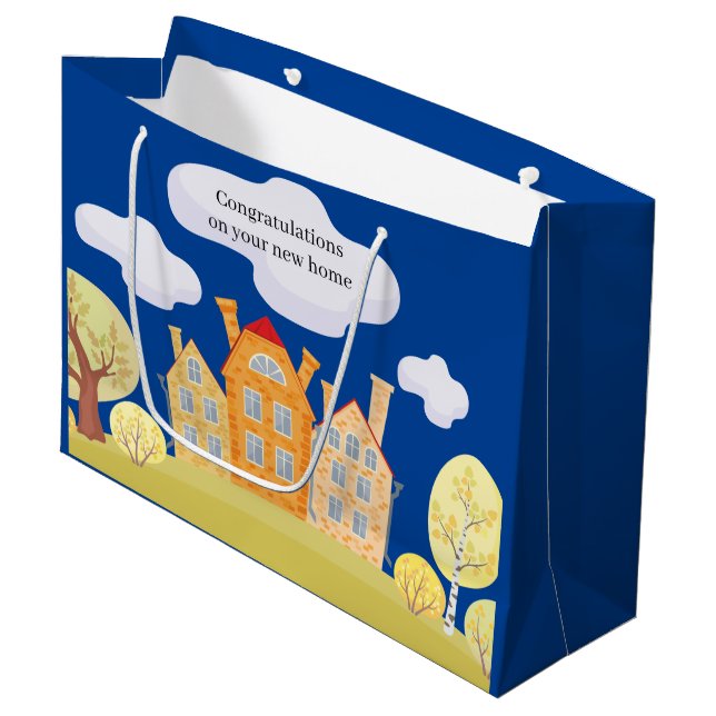 Congratulations new home party large gift bag (Front Angled)