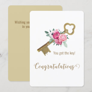 Congratulations New Home Trendy Real Estate Agent  Card