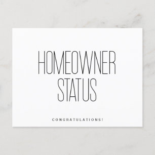 Congratulations New Homeowner Real Estate Postcard