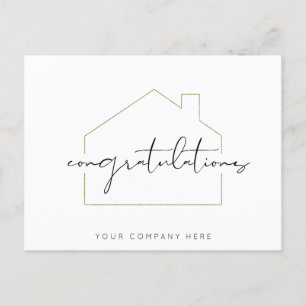 Congratulations New Homeowner Realty Postcard