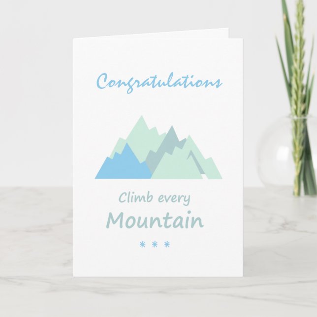 Congratulations New Job Inspirational Mountain Card (Front)
