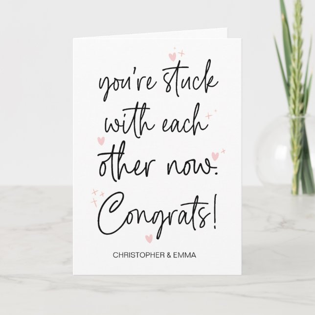 Congratulations New Mr & Mrs Engagement Wedding Card (Front)