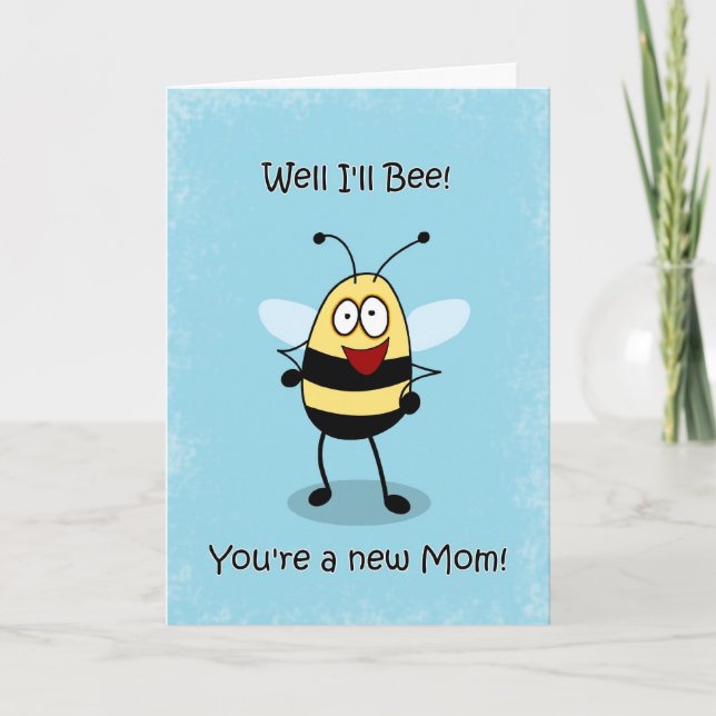 Congratulations New Mum Mother, Bumble Bee Card (Front)