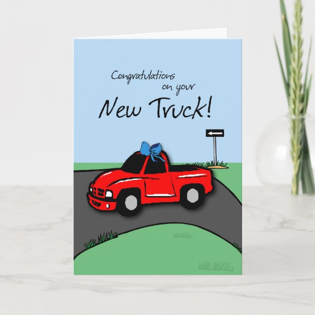 Congratulations New Truck Whimsical Card (Front)