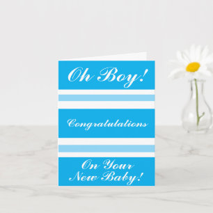 Congratulations Newborn Boy Blue Card