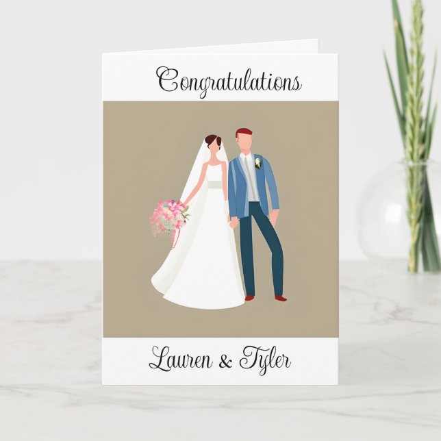 Congratulations Newlyweds | Personalised Card (Front)