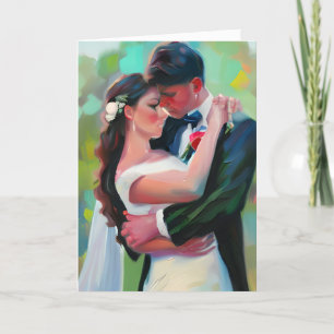 Congratulations Newlyweds   Watercolor Art Card