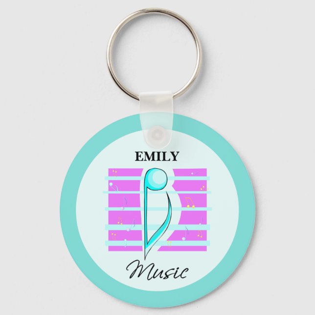 Congratulations Note, Musical Performance Key Ring (Front)