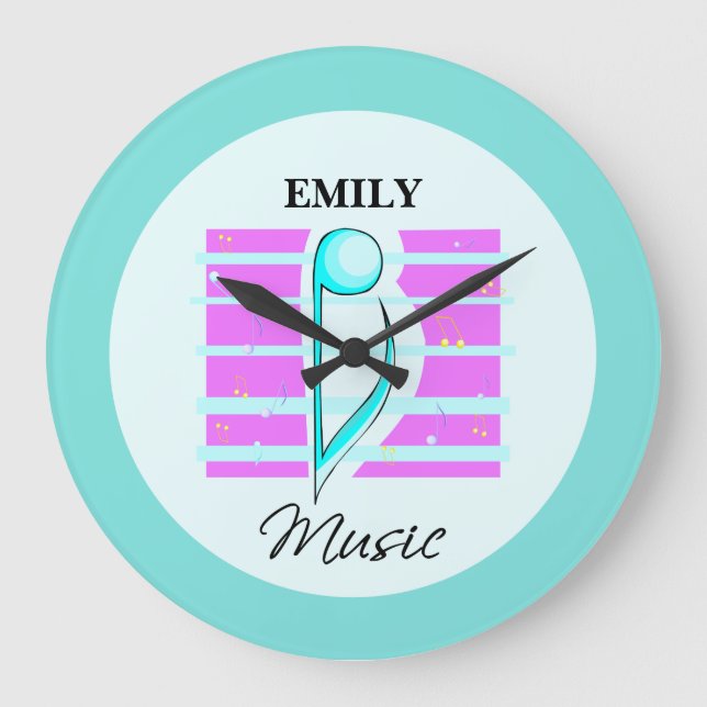 Congratulations Note, Musical Performance Large Clock (Front)