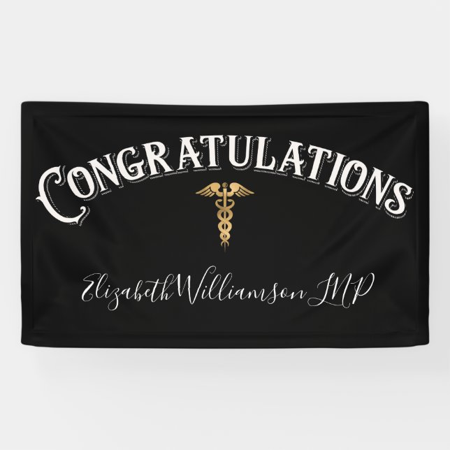 Congratulations Nurse Practioner Medical Elegant Banner (Horizontal)