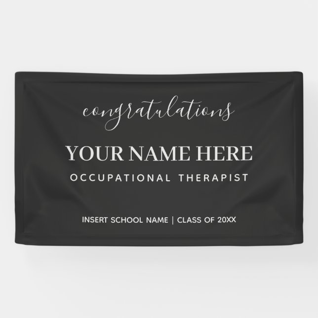 Congratulations Occupational Therapist OT Banner (Horizontal)