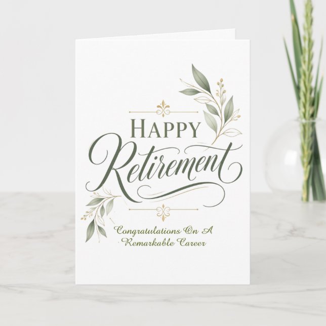 Congratulations On A Remarkable Career Card (Front)
