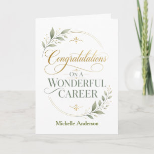 Congratulations On A Remarkable Career Personalise Card