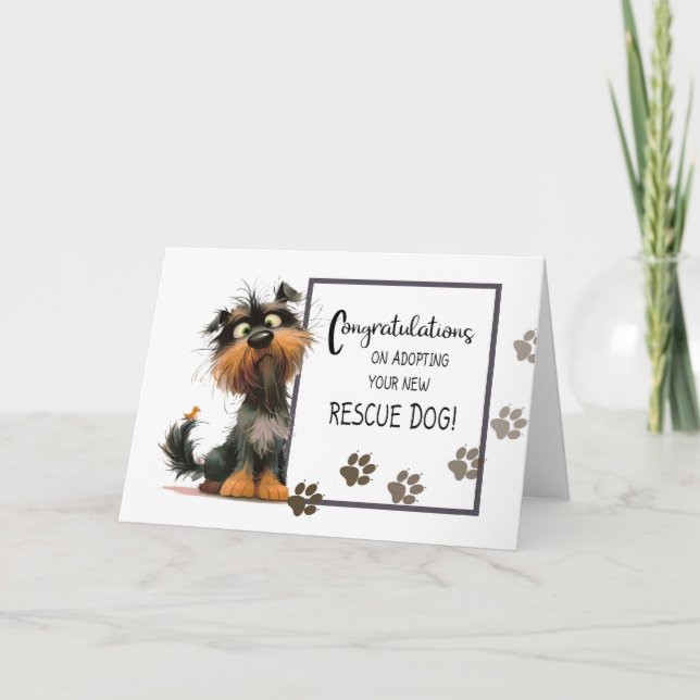 Congratulations on Adopting Your New Rescue Dog Card (Front)